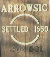 Sign: "Arrowsic, Settled 1650"